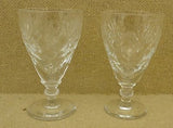 Pair of Etched Crystal Golblets (2-1/2 x 5 in.)