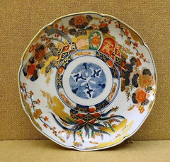 Painted China Dish 9in diameter