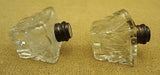 Crystal Salt and Pepper Shakers with Sterling Silver Top