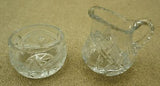 Etched Crystal Cream and Sugar Set