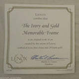 Lenox Handcrafted Fine China 24k Gold Memorable Round Frame