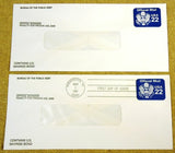 USPS Scott UO75 22c Window Envelope Official Business Lot of 11 Blue -- New