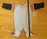 Carter's Footed Pajamas Boys Onesie Newborn Cotton Daddys Allstar Baseball -- Used