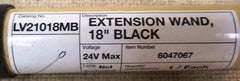 Cooper 6047067 Extension Wand 18in Black 24V Max Catalog LV21018MB -- New