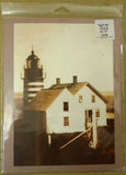 Collectible Cards/Prints Lot of 4 10-in x 7-in Early 20th Century America Light Houses -- New