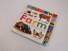 DK Publishing My First Farm Lets Get Working Tabbed Board Book -- Used