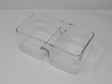 Unbranded/Generic Pickle Tray Dish 8in L x 5in W x 3in H Clear Vintage Glass -- Used