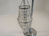 Unbranded/Generic Table Lamp With Beaded Light Shade Silver 146525 -- Used