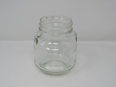 Consumers Glass Screw Top Jar 4in L x 4in W x 5in H Clear Vintage Glass -- Used