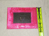 Colorful Fuzzy Picture Frame 3in x 5in Pink -- New