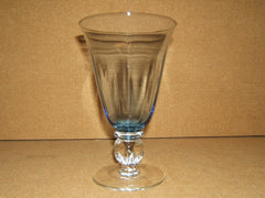 Designer Water Glass Short Stem 7in x 4in x 4in Blue Classic -- Used