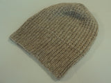 Handcrafted Reversible Slouchy Hat Beige With Sparkles Merino Wool Female Adult -- New No Tags