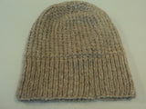 Handcrafted Reversible Slouchy Hat Beige With Sparkles Merino Wool Female Adult -- New No Tags