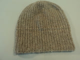 Handcrafted Reversible Slouchy Hat Beige With Sparkles Merino Wool Female Adult -- New No Tags