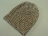 Handcrafted Reversible Slouchy Hat Beige With Sparkles Merino Wool Female Adult -- New No Tags