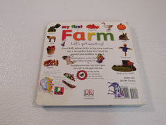 DK Publishing My First Farm Lets Get Working Tabbed Board Book -- Used